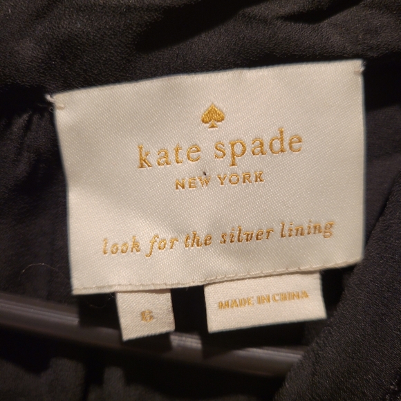 Kate Spade New York Black Sleeveless Bowtie-Neck Velvet Romper Jumpsuit Sz 6 - Picture 3 of 6